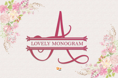 Lovely Monogram Font Dm Letter Studio 