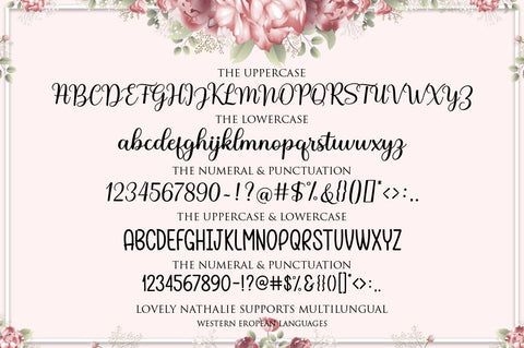 Lovely Nathalie Script Font DUO Font Attract Studio 