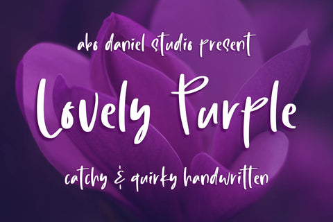 Lovely Purple Font Abo Daniel Studio 