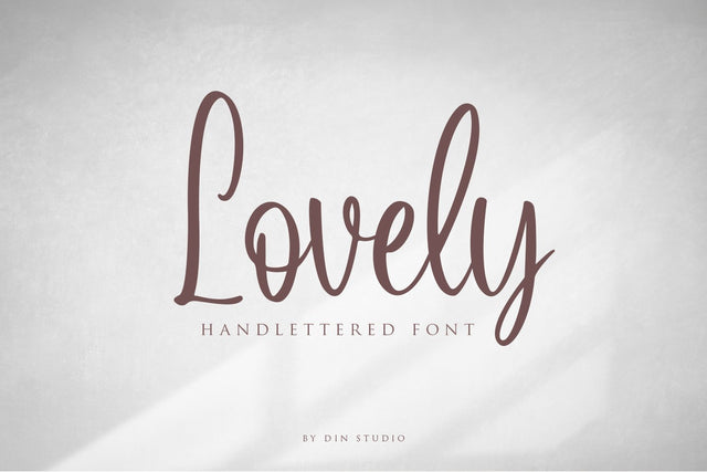 Lovely Script Font Din Studio