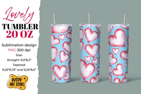 Lovely tumbler 20 oz sublimation mini bundle. 4 design PNG Sublimation Yustaf Art Store 