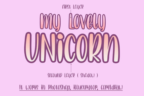 Lovely Unicorn the Quirky Playful Font Font Haksen 