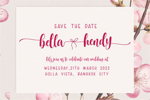 Lovely Valentina Font Mozarella 