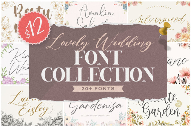 Lovely Wedding Font Collection Font Balpirick 