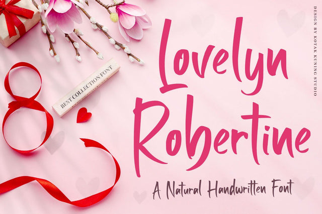 Lovelyn Robertine Handwritten Font Font Kotak Kuning Studio 