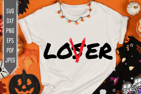 Lover Loser Svg. Halloween Svg. Horror Svg. Ghost Spider Bat Dxf, Eps, Png, Jpg, Pdf File Downloads. Spooky Svg. Cricut, Silhouette Designs. SVG Mint And Beer Creations 