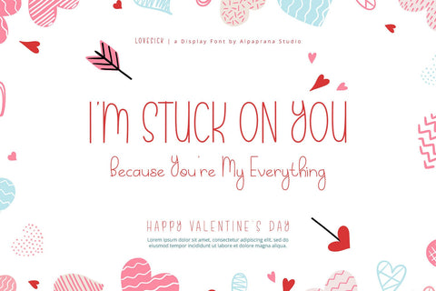 Lovesick - Display Font Font Alpaprana Studio 
