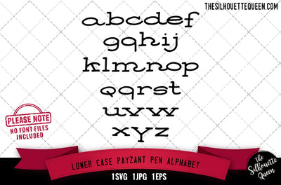 Lower Case Payzant Pen Alphabet alphabets - ABC letters SVG Loveleen Kaur 