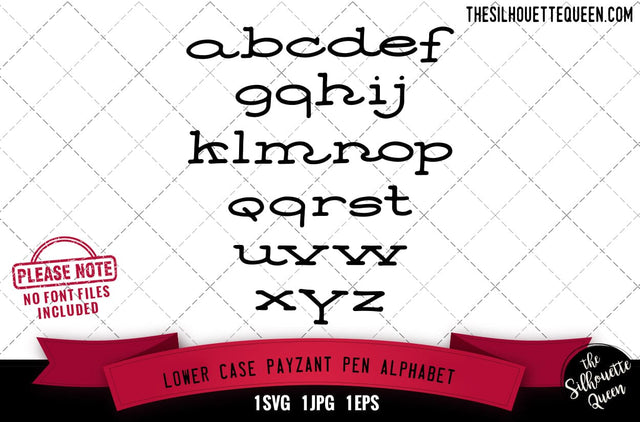 Lower Case Payzant Pen Alphabet alphabets - ABC letters SVG Loveleen Kaur 
