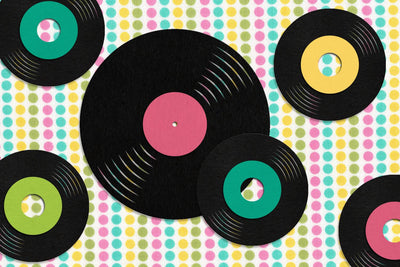 LP Album and 45 Record SVG Designed by Geeks 