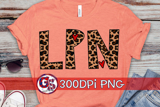 LPN Nurse Leopard Print PNG for Sublimation Sublimation Greedy Stitches 