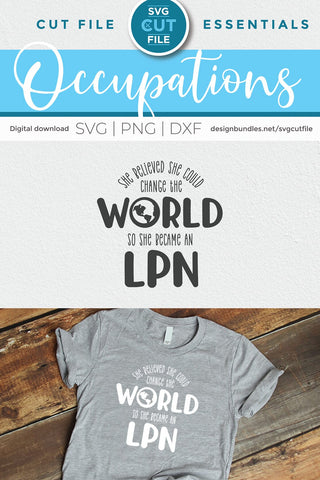 LPN svg, a licensed practical nurse svg for crafters SVG SVG Cut File 