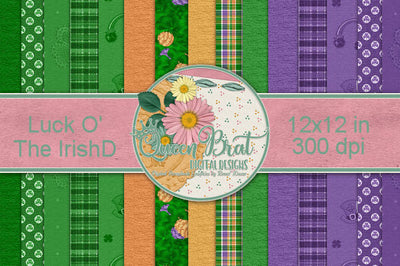Luck O The Irish Papers Digital Pattern QueenBrat Digital Designs 