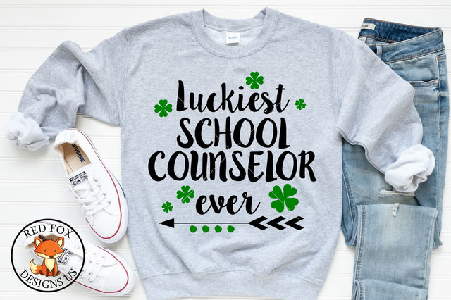 Luckiest School Counselor SVG | St Patrick's Day | Teacher SVG SVG RedFoxDesignsUS 