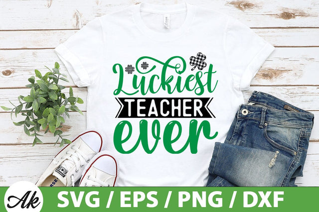 Luckiest teacher ever SVG SVG akazaddesign 