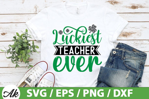 Luckiest teacher ever SVG SVG akazaddesign 