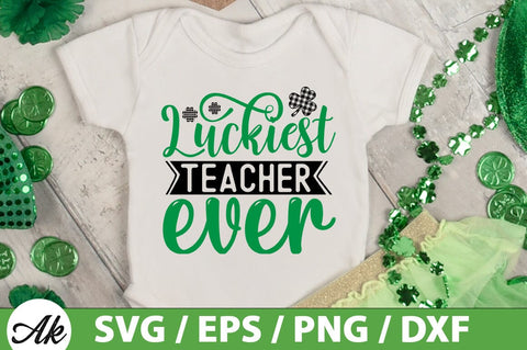 Luckiest teacher ever SVG SVG akazaddesign 