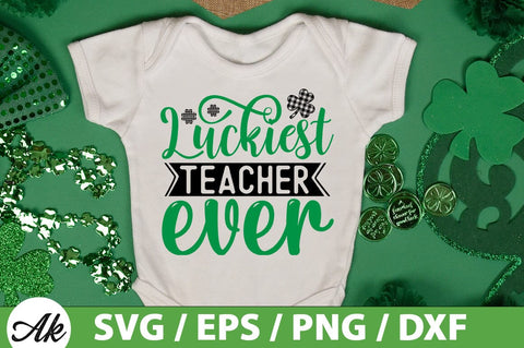 Luckiest teacher ever SVG SVG akazaddesign 