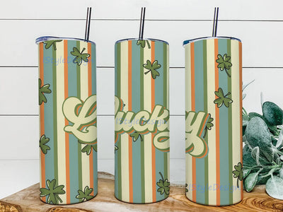Lucky 20oz Tumbler Template, St.Patrick's Day Tumbler Design, Shamrock Tumbler Wrap, Sublimation Design, Instant Download Sublimation iStyleDesign 
