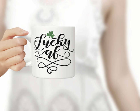 Lucky AF | Funny St. Patrick's day cut file SVG TheBlackCatPrints 