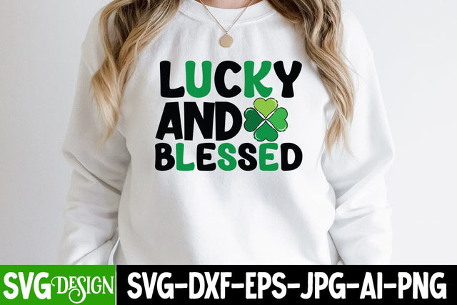 Lucky And Blessed SVG Cut File SVG BlackCatsMedia 