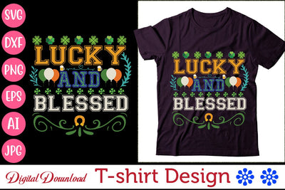 Lucky And Blessed SVG Newmockups 