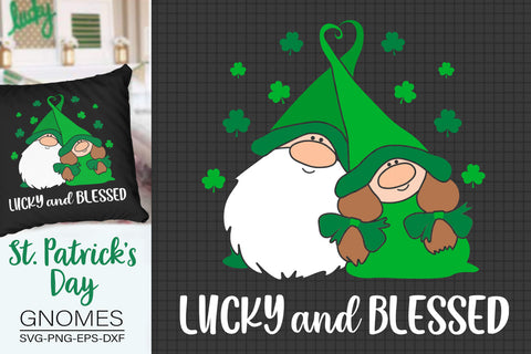 Lucky And Blessed Svg, St. Patrick's Day Gnomes Svg SVG SvgMonkeys 