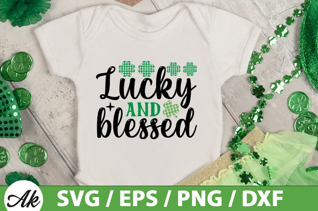 Lucky and blessed SVG SVG akazaddesign 