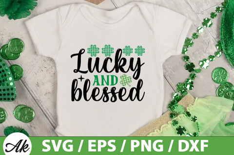 Lucky and blessed SVG SVG akazaddesign 