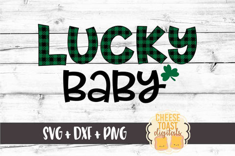 Lucky Baby - Buffalo Plaid - St. Patrick's Day SVG PNG DXF Cut Files SVG Cheese Toast Digitals 