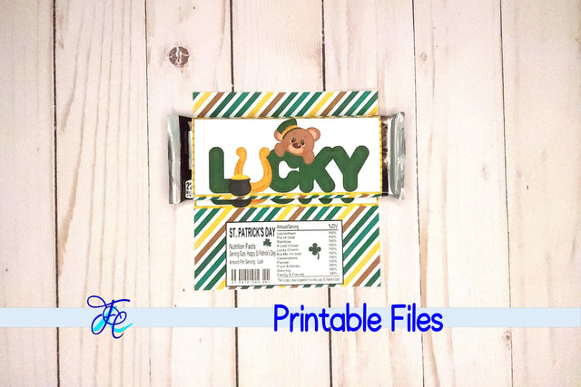 Lucky Bear Candy Bar Wrapper 3D Paper Family Creations 