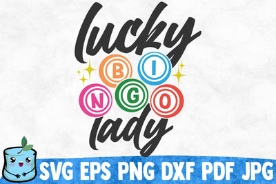 Lucky Bingo Lady SVG MintyMarshmallows 