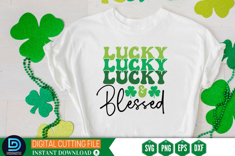 Lucky & blessed SVG SVG DESIGNISTIC 