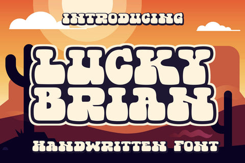 lucky brian - Western Font Font letterbeary 