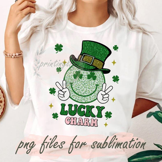 Lucky charm St. Patrick's Day, St Patrick's Day Png, Patrick's Day Png File, Retro St. Patty's Day Png, Sublimation Design Sublimation PrintingLife 