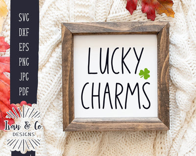 Lucky Charms SVG Files | St. Patrick's Day Svg | Clover Svg | Shamrock Svg | Cricut | Silhouette | Commercial Use | Digital Cut Files | JPG DXF PNG (1394283177) SVG Ivan & Co. Designs 