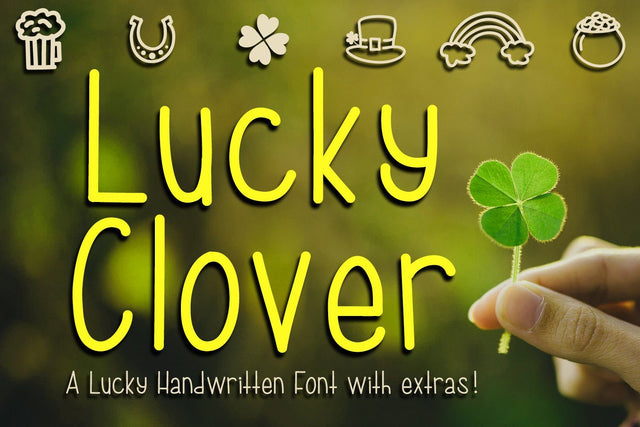 Lucky Clover Font Design Shark