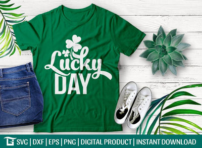 Lucky Day Svg Cut Fle, Lucky Svg, Patrick Family Svg, Shamrock Svg, Irish Svg, Tshirt Design, SVG ETC Craft 