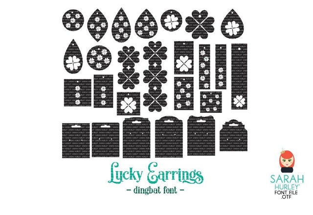 Lucky Earrings Font Font Sarah Hurley 