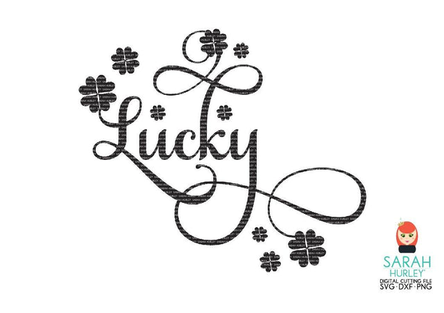 Lucky Fancy Word SVG Sarah Hurley 