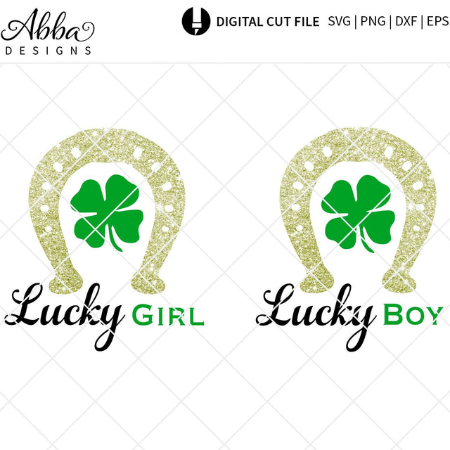 Lucky Girl Lucky Boy SVG Abba Designs