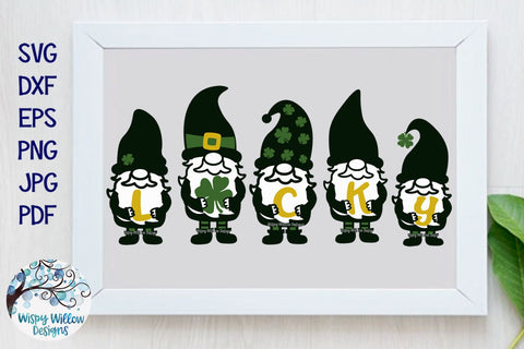 Lucky Gnomes SVG SVG Wispy Willow Designs 