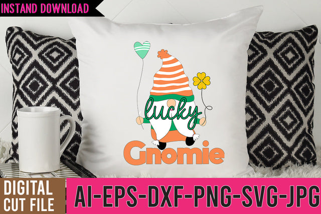 Lucky Gnomie SVG Cut Files, Gnome SVG Bundle,Gnome SVG Bundle Quotes SVG BlackCatsMedia 