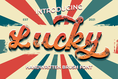 Lucky Handwritten Brush Font Font nearzz 