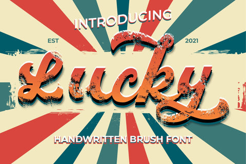 Lucky Handwritten Brush Font Font nearzz 