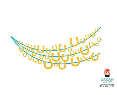 Lucky Horseshoe Swag Banner SVG Sarah Hurley 