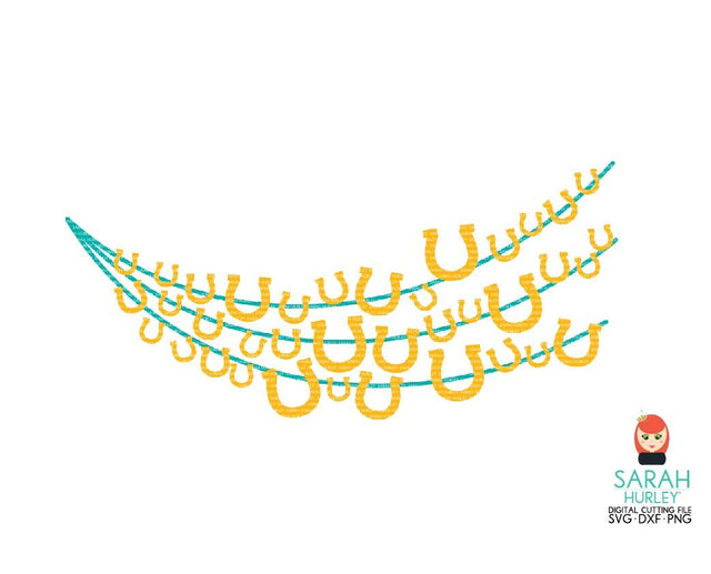 Lucky Horseshoe Swag Banner SVG Sarah Hurley 