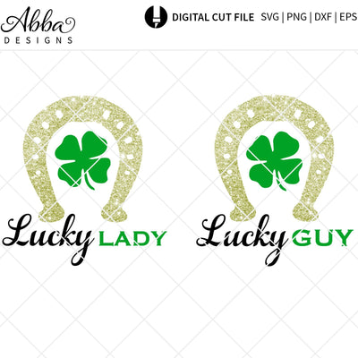 Lucky Lady Lucky Guy SVG Abba Designs