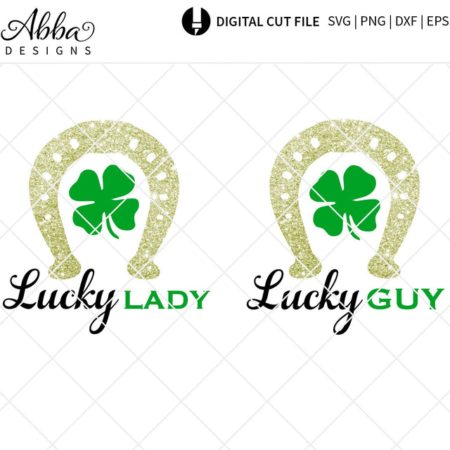 Lucky Lady Lucky Guy SVG Abba Designs