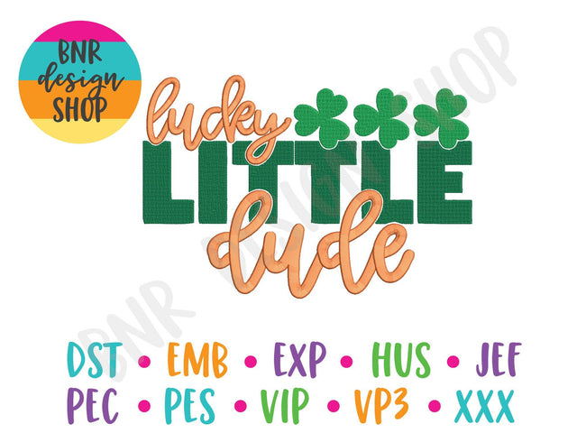 Lucky Little Dude Machine Embroidery Design Embroidery/Applique BNRDesignShop 